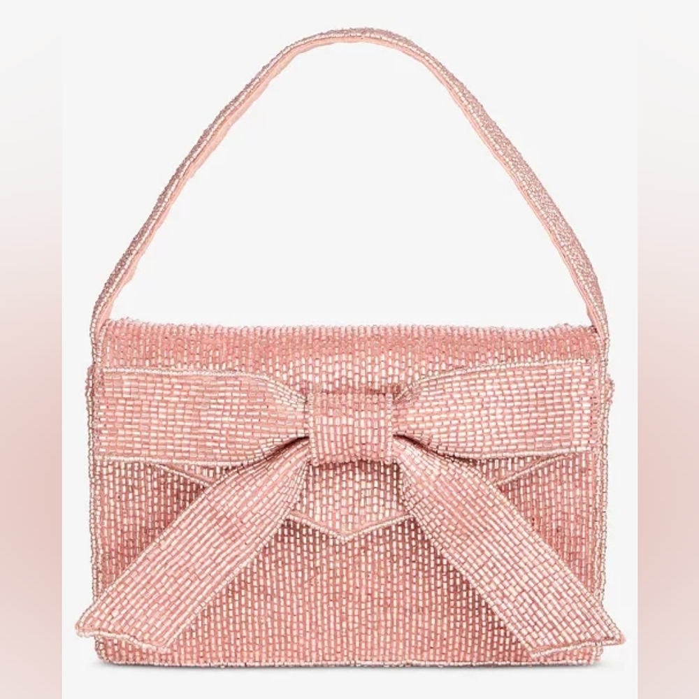 Elegant Pink Beaded Handbag